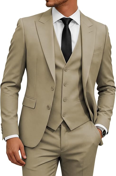 Mens Suits 3 Piece Suit Slim Fit Suits for Men Wedding Prom Suits