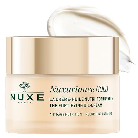 NUXE Nuxuriance Gold Nutri-Fortifying Oil-Cream, Anti-Aging, Redensifying, Illuminating Face Moisturizer with Hyaluronic Acid & Nutri-Restorative Complex, 1.7 Fl Oz