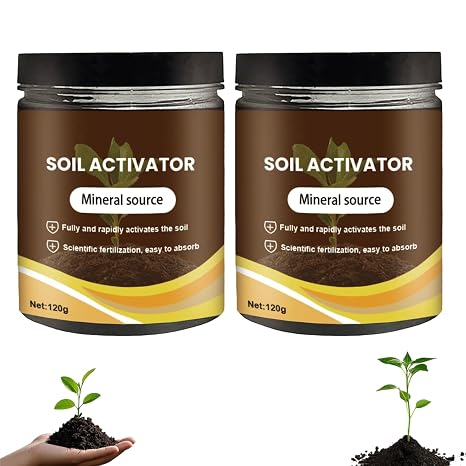 2 Pack Soil Activator for Plants, 240g Soil Pro Activator, Organic Soil Activator And Plant Fertilizer For Grass Raised Garden Beds,SoilActivated Treasure Soil For Root Growth Prevent Compaction