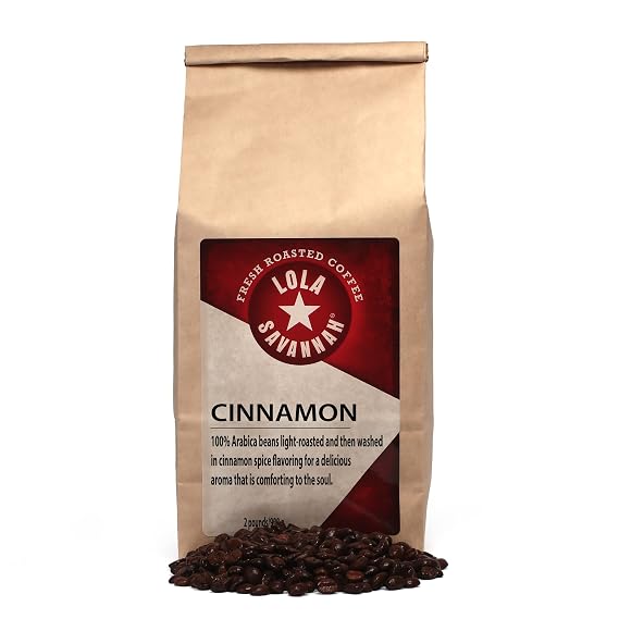 Lola Savannah Cinnamon Whole Bean Caffeinated Coffee, 2lb