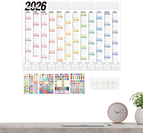 Wall Calendar Planner Large Yearly Organizer Schedule