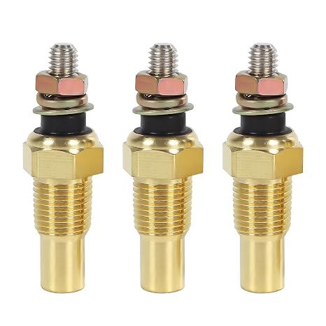Coolant Temperature Sensor, Water/Oil Temp Temperature 1/8 NPT Electrical Sender Transmitter Sending Unit Temp Sensor Pack of 3