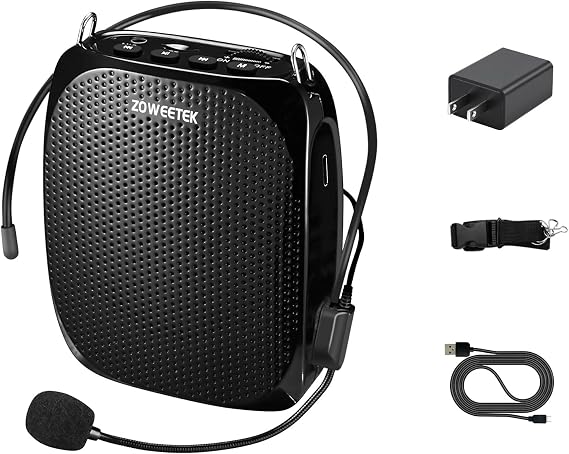 ZOWEETEK Portable Rechargeable Mini Voice Amplifier for Teachers