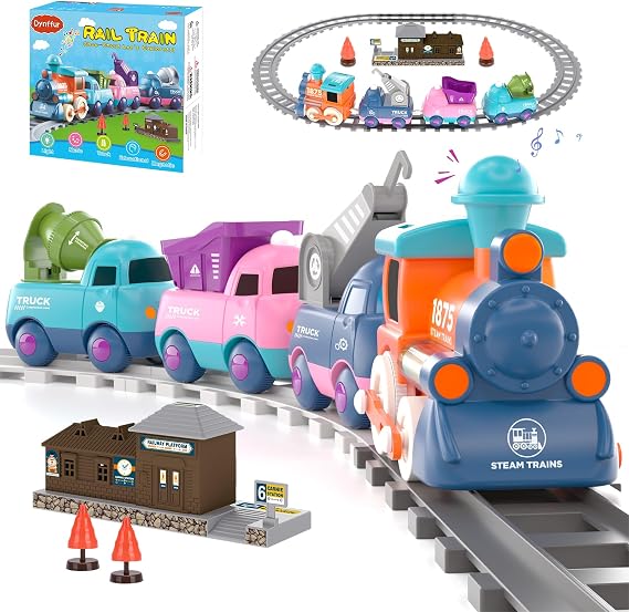 Electric Train Set for Toddler Toy 3 4 5 Year Old Boy Gifts