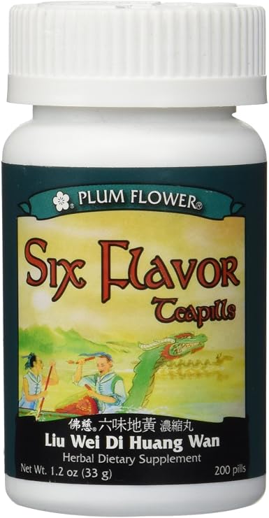 Six Flavor Teapills (Liu Wei Di Huang Wan), 200 ct, Plum Flower
