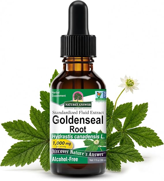 Nature's Answer Goldenseal Root | Herbal Supplement | Supports A Healthy Immune System | Gluten-Free & Alcohol-Free 1oz