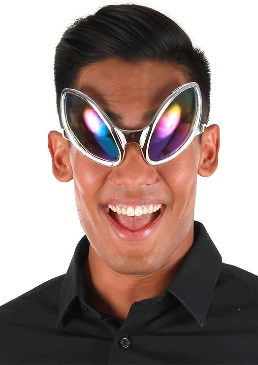 Rainbow Tint Close Encounter Glasses - Novelty Design with Iridescent Lenses