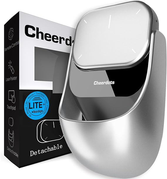 Cheerdots2 Recording Touchpad Bluetooth Mouse, Presentation Mode, Magnetic Detachable Design, Smart Software Control, Portable for Meetings & Work, Intelligent Audio Recording & Saving(Voice Record)