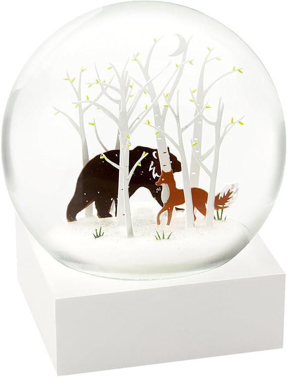 CoolSnowGlobes Fox and Bear Cool Snow Globe
