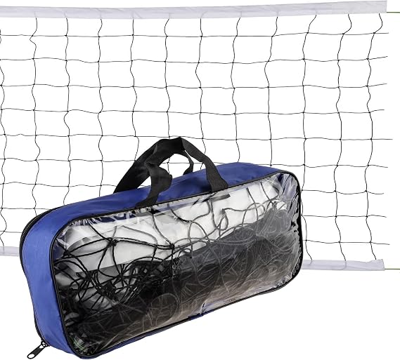 Professional Volleyball Net Outdoor & Indoor, 32ft x 3ft Official Size with Heavy-Duty Aircraft Cable - Portable Volleyball Net System for Backyard, Beach, Court, Adults