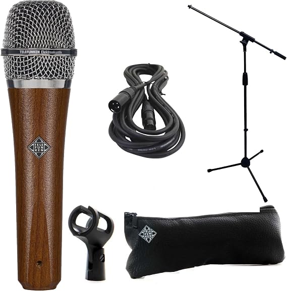 Telefunken M80 Dynamic Microphone (Cherry) + XLR Cable and a Mic Stand