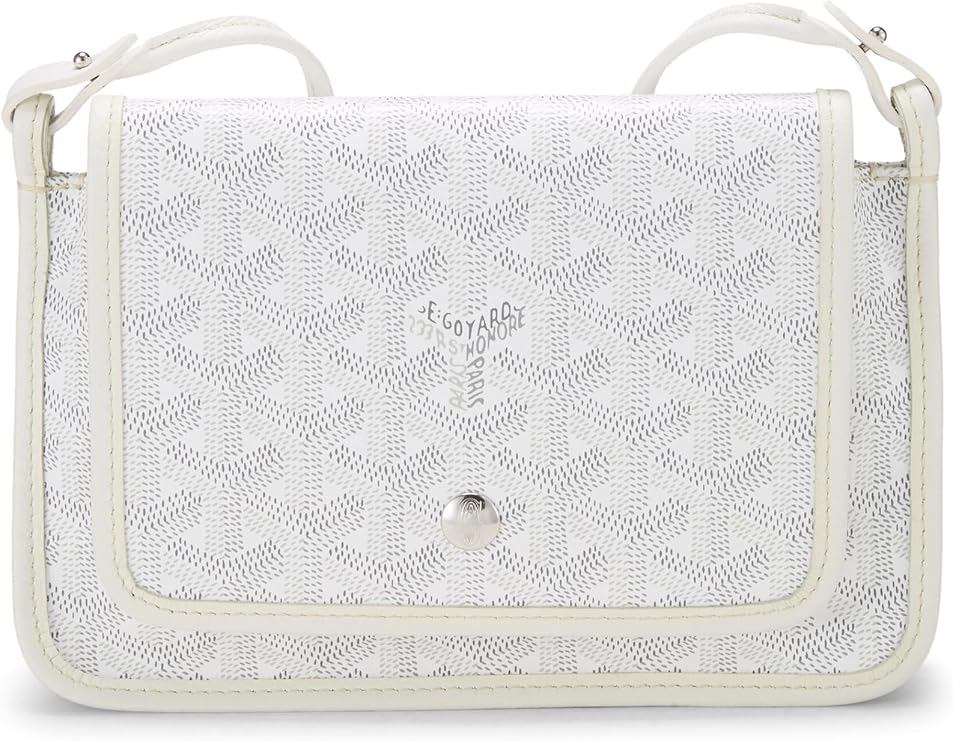 Pre-loved White Goyardine Canvas Plumet, White