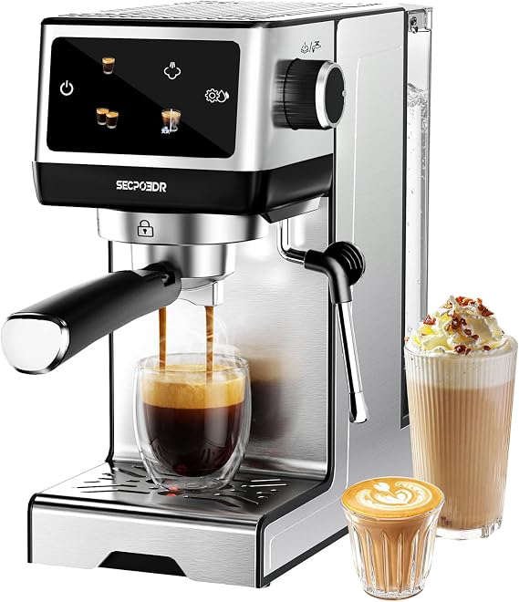 20 Bar Espresso Machine with Milk Frother, Cold Brew, Touch Screen
