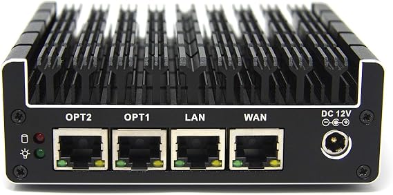 Protectli Vault FW4B - 4 Port Firewall Micro Appliance/Mini PC - Intel Quad Core AES-NI 8GB RAM 120GB mSATA SSD - Compatible with pfSense/OPNsense etc