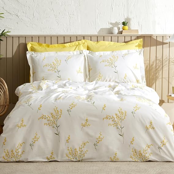 Karaca Home Loretta Yellow 100% Cotton Double Duvet Cover Set (PP)