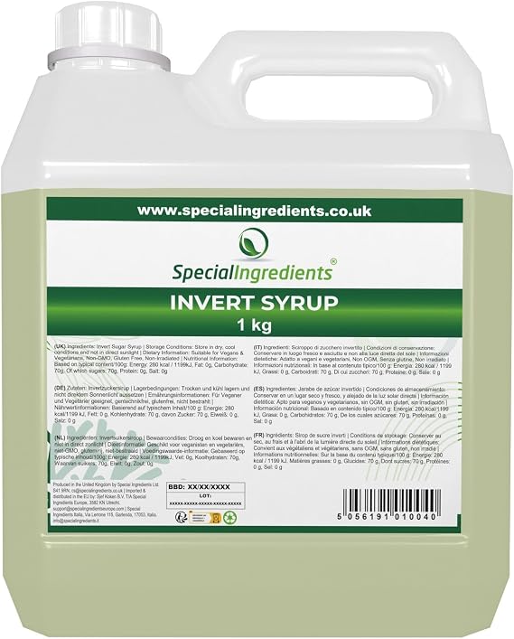 Invert Syrup (Inverted Sugar Syrup) 1kg Premium Quality Non-GMO, Gluten Free – Recyclable Container
