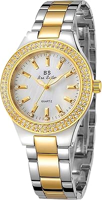RORIOS Women Watches Waterproof Analog Quartz Watch with Stainless Steel Strap Fashion Rhinestone Wristwatch for Ladies
