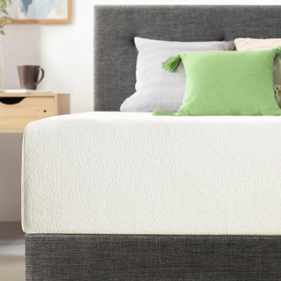 Best Price Mattress 12 Inch Full Mattress Bed-In-A-Box, Green Tea Memory Foam, White