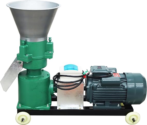 4MM Chicken Feed Pellet Mill Machine Animal Feed Pellet Machine Feed Granulator Machine Three-Head Pressure Roller 220V 4.5KW 200KG/H