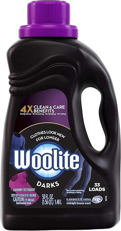 Woolite Dark Care Laundry Detergent, Midnight Breeze Scent, 50 oz/ 33 Loads *Packaging May Vary*