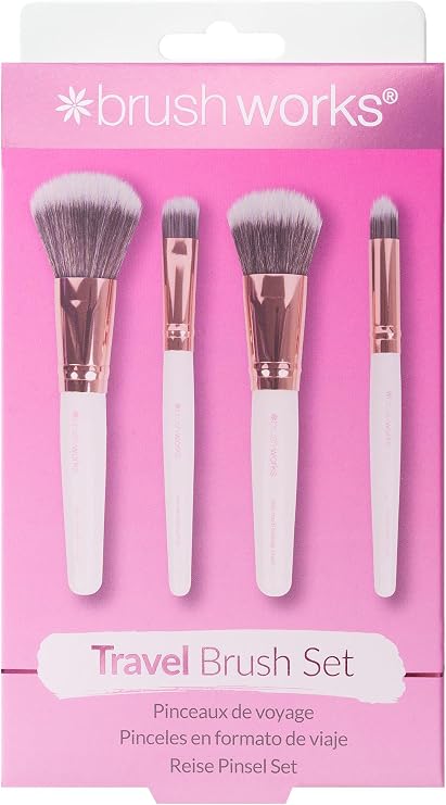 Brushworks Travel Set- Pink & Gold