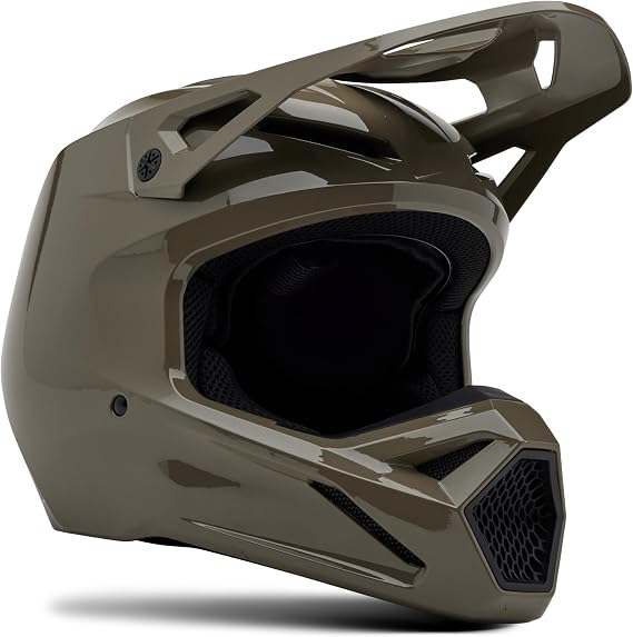 Fox Racing V1 Solid Helmet, Mips Technology, Ventilated, Removable Liner, True-to-Size Fit, Protection for MX & Off-Road, Ash, Size: XL