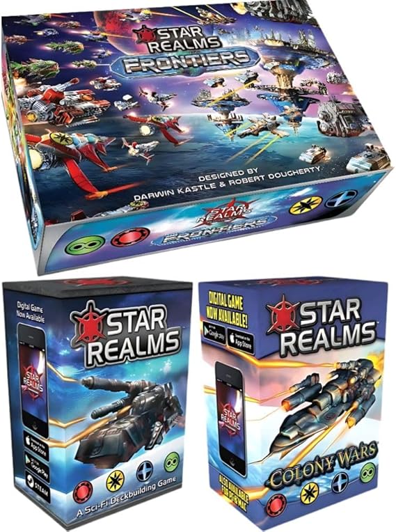 Wise Wizard Games Star Realms Boxed Sets Bundle: Core Game, Colony Wars and Frontiers (3 Items)
