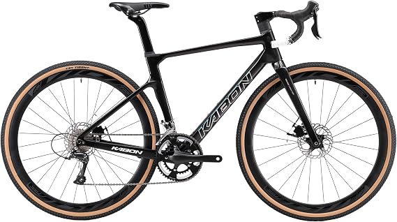 KABON Carbon Gravel Road Bike, T800 Carbon Fiber Frame Adventure Bicycle with 105 R7000 22 Speed Disc Brake Racing Bicycle for Men and Women