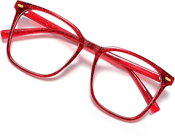 Square Oversized Blue Light Glasses for Men and Women Anti Computer Monitor Fatigue Reduce Eye Fatigue