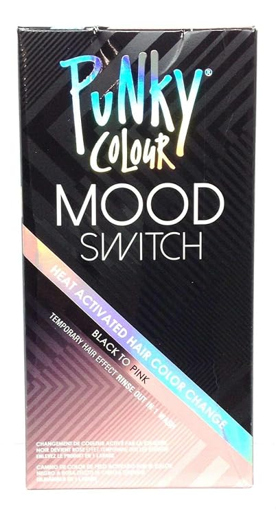 Punky Colour Black to Pink Mood Switch Heat Activated Hair Color Change, Temporary Hair Effect