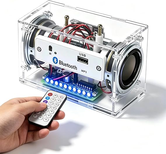 Bluetooth Speaker Soldering Practice Kit DIY Electronics Kit Soldering Project Kit for Hobbyists and Learners
