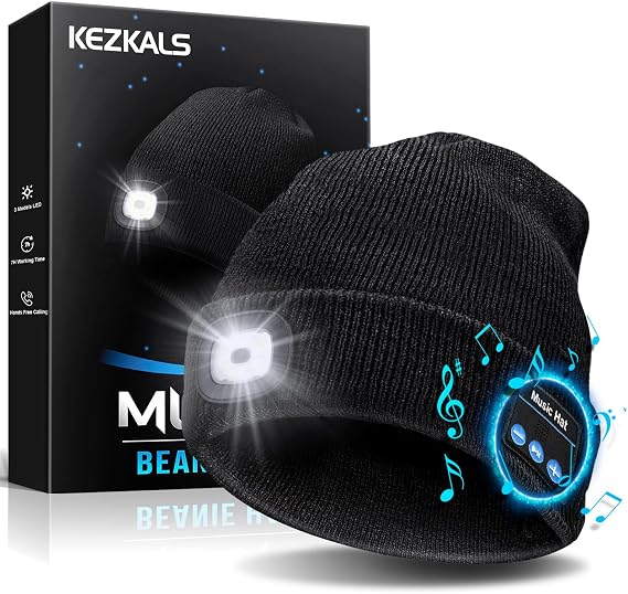 KEZKALS Bluetooth Beanie Hat Gifts for Men Women, Cool Gadgets for Men
