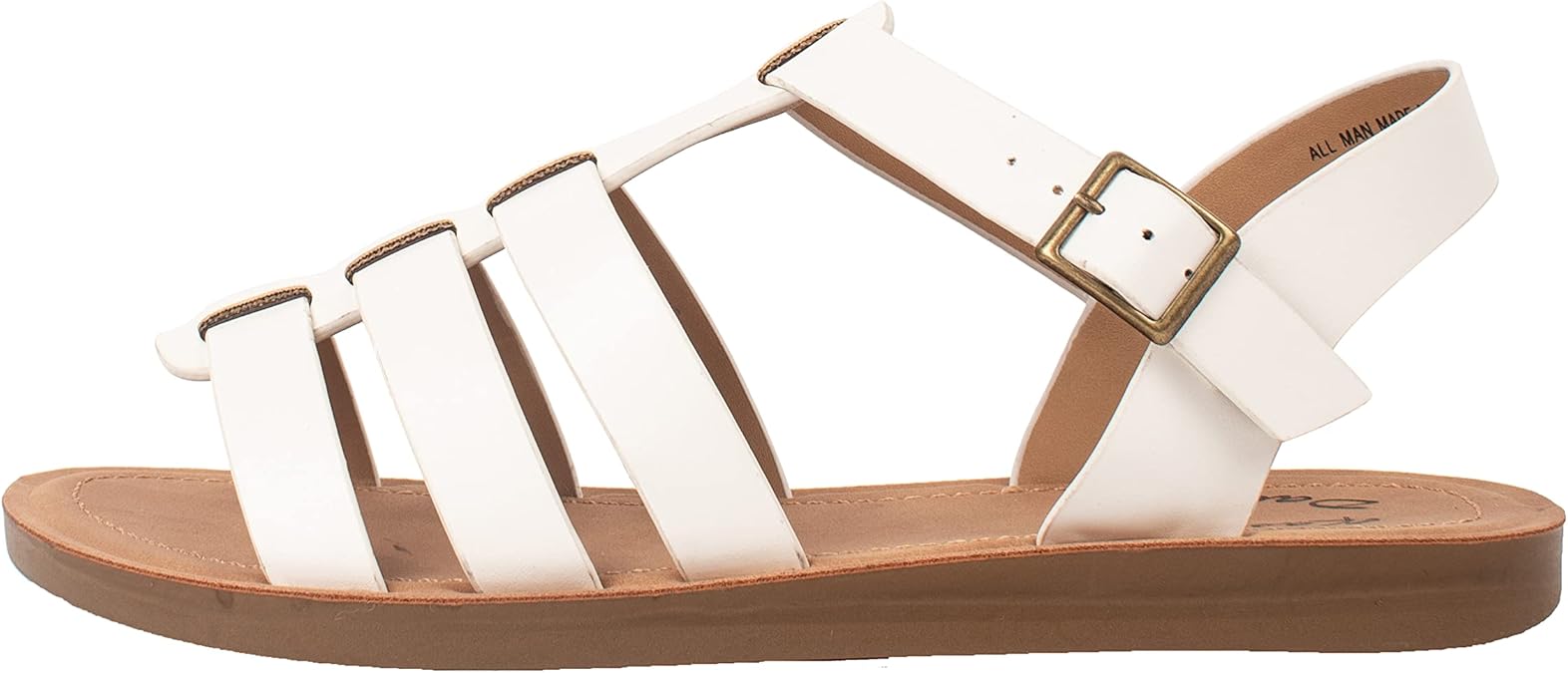 JAZMINE Women's Gladiator Ankle Strap Flat Sandal JAZMINE