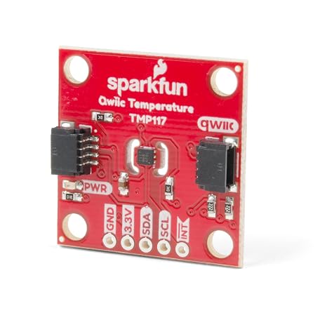 SparkFun High Precision Temperature Sensor - TMP117 (Qwiic) | Programmable temp alert limits Operating voltage 1.8V-5.5V 16-bit resolution NIST traceability Maximum range -55C to 150C