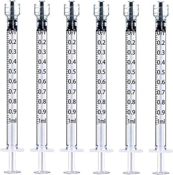 1ml Luer Lock Syringe - Sterile, Individually Wrapped (No Needle) 20 Pack Syringes