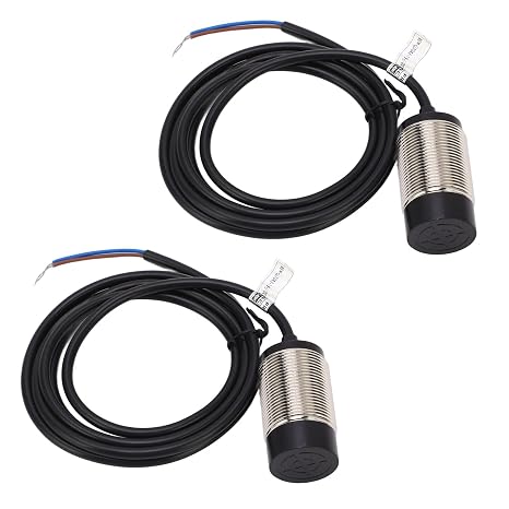 Proximity Switch, 30mm Diameter 2 Set Proximity Switch Inductive AC NC Normally Closed 2 Wire Cylinder Sensor Anti Interference LED, Inductive Body Sensor Inductor Switch inductive Switch