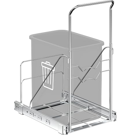 Simple Houseware Pull Out Trash Can Shelf (for 7~13 Gal, Can Not Included)