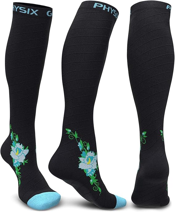 Physix Gear Compression Socks 20-30 mmHg - Men & Women - Running, Nurses, Shin Splints, Flight, Travel
