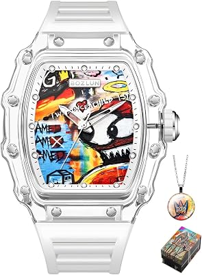 SKMEI Mens Sports Mechanical Watches with Waterproof Womens Fashion Automatic Analog Wristwatch Unsiex Watch Artistic DesignColor Options
