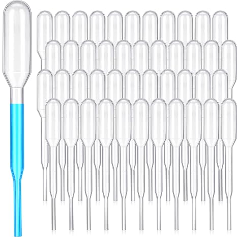 Kingdder 1000 Pcs Plastic Transfer Pipettes Disposable Graduated Pipettes for Scientific Experiment, Essential Oils, Make up Tool (0.2 ml)
