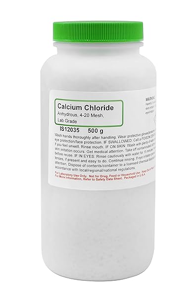 ALDON Innovating Science Anhydrous Calcium Chloride, 500g, 4-20 Mesh - Laboratory-Grade - Calcium Chloride Powder - The Curated Chemical Collection