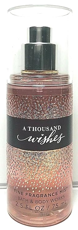 Bath & Body Works Bath and Body Works Fine Fragrance Mist Travel Size Mini Purse Spray 2.5 Ounce (A Thousand Wishes), 2.50 Fl Oz (Pack of 1)