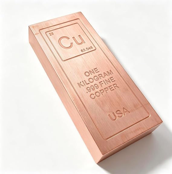 Solid Copper Bar 1 KG(2.2lb) .999 Pure