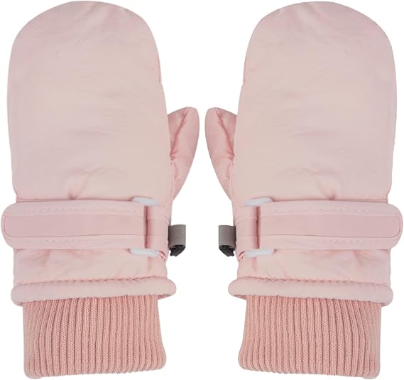 Kids Winter Warm Ski Gloves Water-Resistant Thickened Velvet Mittens 2-4Y