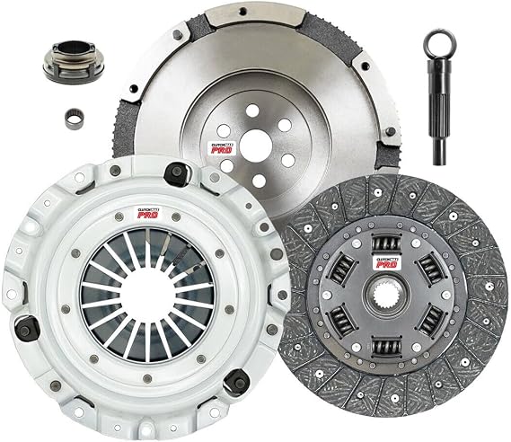 ClutchMaxPRO Heavy Duty OEM Clutch Kit with Flywheel Compatible with 2004-2013 Mazda 3 2.0L 2.3L 2006-2010 Mazda 5 Non-Turbo (CP15059HD-FW167903-CK)