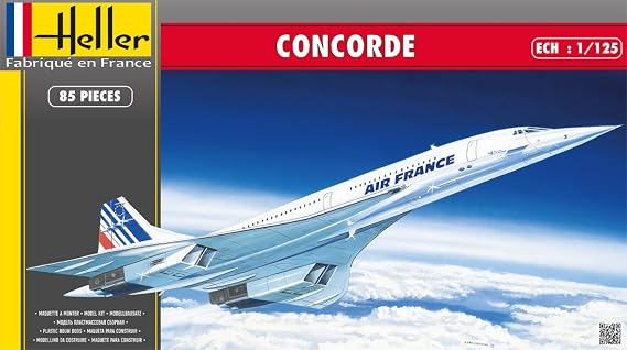 Heller Concorde Supersonic Airliner Airplane Model Building Kit