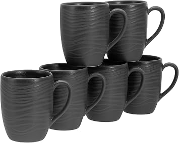 CreaTable, 17873, Lava Stone Series, Tableware Set, 6-Piece Mug Set.