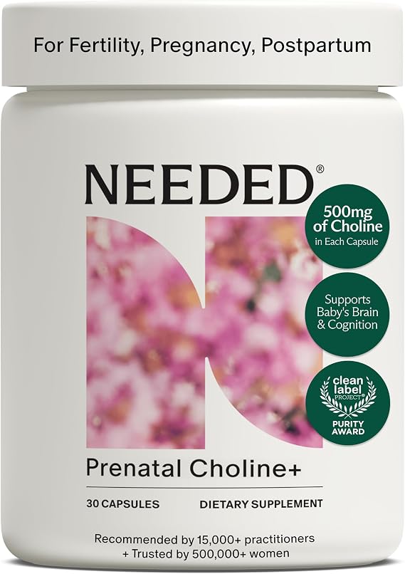 Needed. Prenatal Choline+ for Cognitive Development, 30 Liquid Capsules