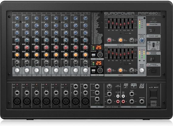 Behringer EUROPWER PMP1680S 1600-Watt 10-Channel Powered Mixer