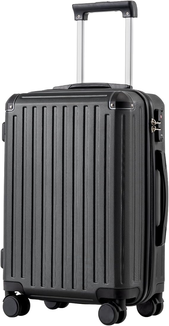 COOLIFE 20 Inch Carry On Suitcase, Hardshell Cabin Suitcase Whit TSA Lock